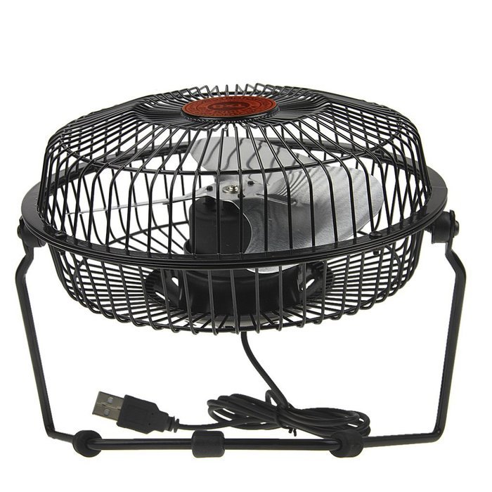Bao Xin 360 Degrees Rotating USB Powered Tabletop Fan Mini Metal Electric Fan for Summer, Work, Office, Pc, Notebook... N32