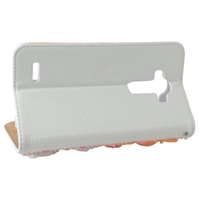 For ZTE ZMAX Z970 Hallowmas Theme Phone Case,Yaheeda 3D Handmade Stones Pumpkin Flower Skull Design PU Leather... N20