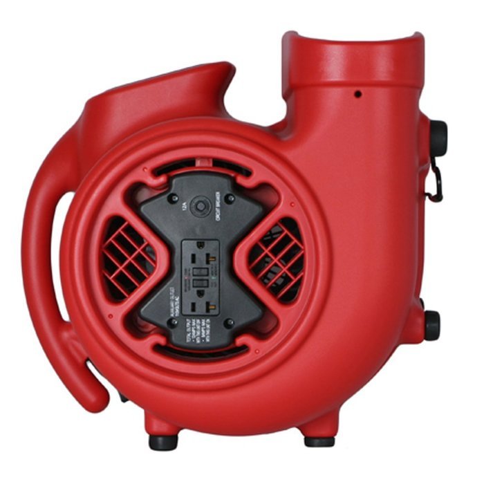 XPOWER X-600A 1/3 HP 2400 CFM 3 Speed Air Mover with GFCI Outlets for Daisy Chain, 3.8-Amp N6