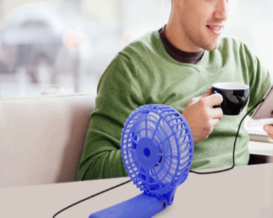 Glovion 3-in-1 Portable Carry-on Mini Fan (4000mah Power Bank &Handy& Desktop) (Black) N5