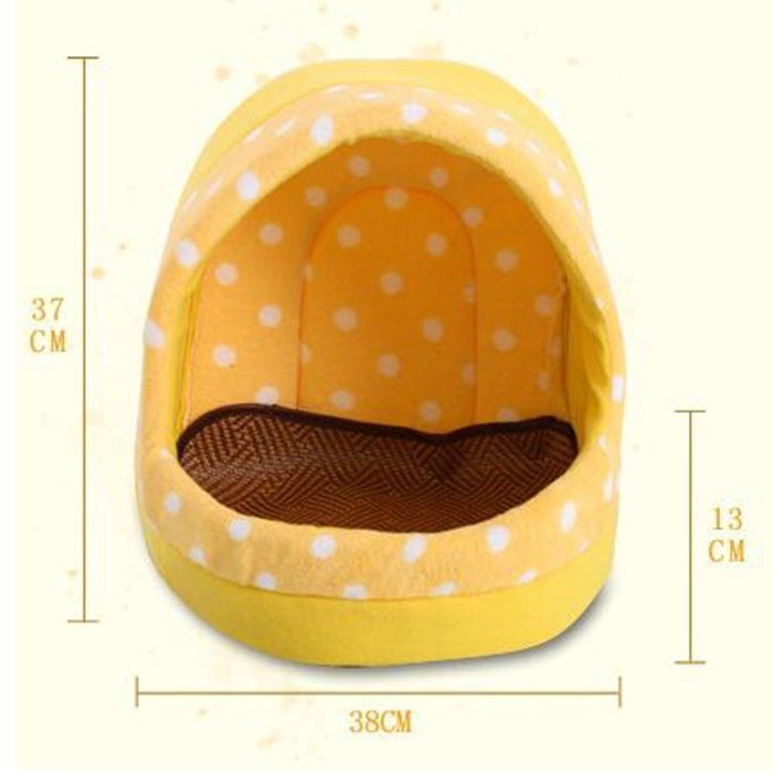 KAKA(TM) Pets Cute Warm Bed Dogs Sleeping House Pink Color Rose Dots M N12