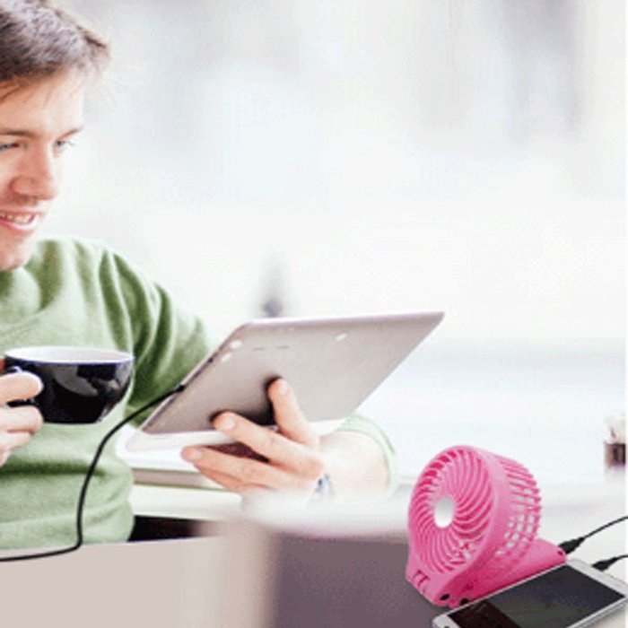 Glovion 3-in-1 Portable Carry-on Mini Fan (4000mah Power Bank &Handy& Desktop) (Black) N8