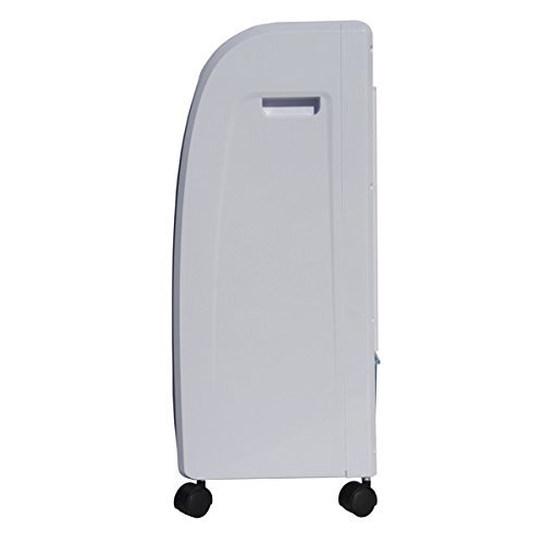 Plastic White Evaporative Air Cooler/ Humidifier Oscillating Floor Fan With 3D Cooling Pad