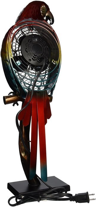 DecoBreeze DBF0788 Parrot Figurine Fan, Small N2
