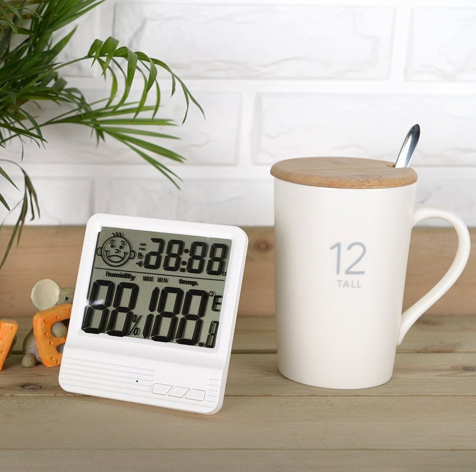 Humidity Meters,white Indoor Hygrometer Thermometer For Baby Room 