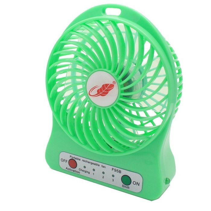 Eurus Home Portable18650 lithium-ion Rechargeable Fan with High Quality Mini USB Fan 4-inch Vanes 3 Speeds With... N24
