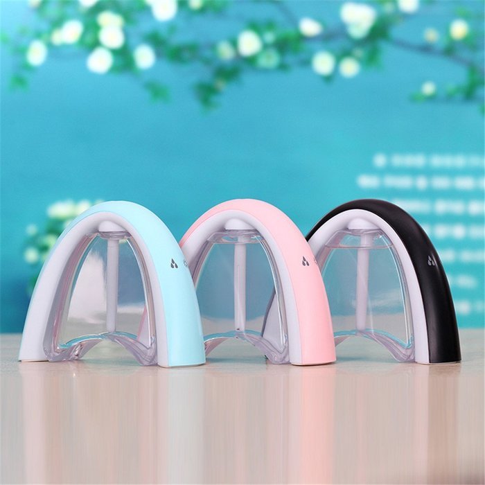 Gospire 400ml Cool Mist USB Humidifier Air Diffuser New Rainbow Model with Message Board 5 Color Night Lights... N12
