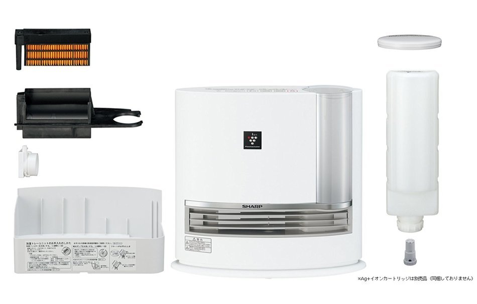 HX-C120-W white ceramic fan heater with humidifier SHARP Plasmacluster (Japan Import) N2
