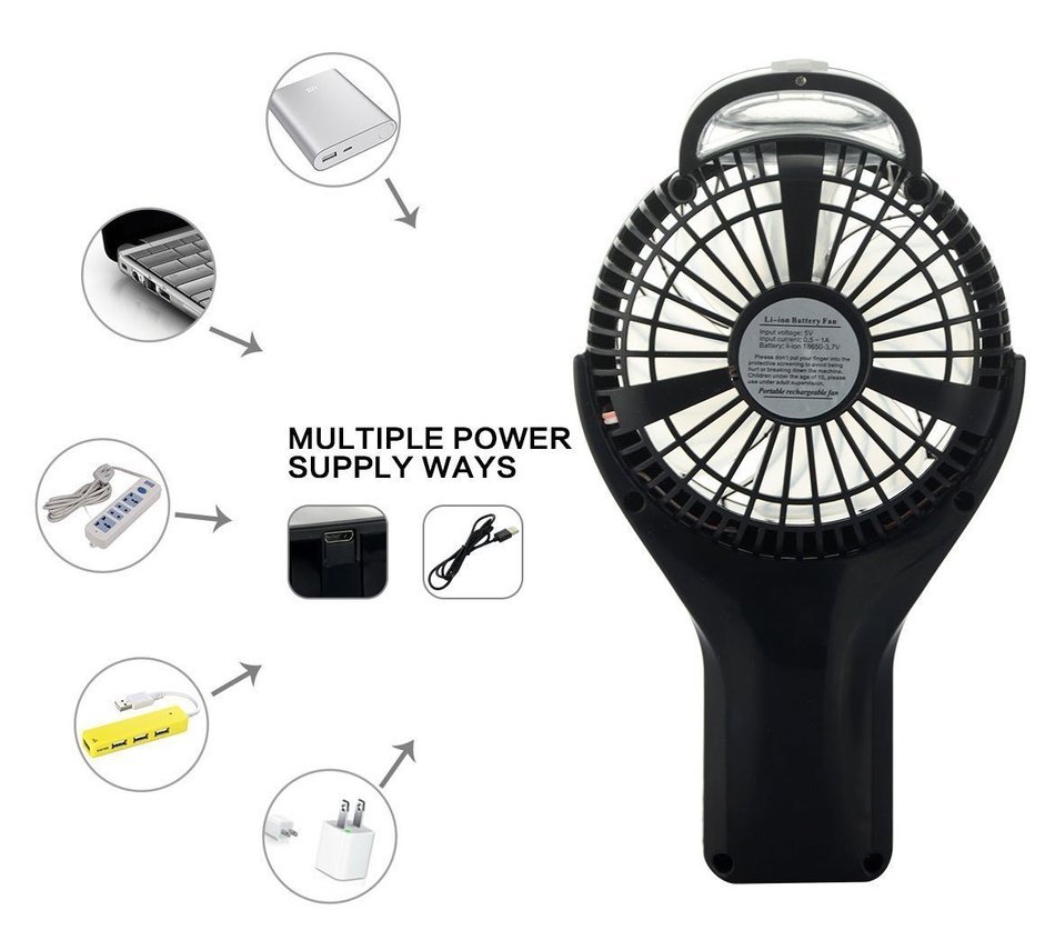 ETONG Portable Handheld USB Misting Fan Personal Cooling Mist Humidifier Rechargeable Mini Water Spray Cooling... N23