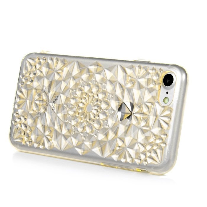 iPhone 7 Case (4.7 inch) - Shockproof Soft TPU Rubber Skin Gel Bumper Case Laser Carving Sunflower Transparent... N12