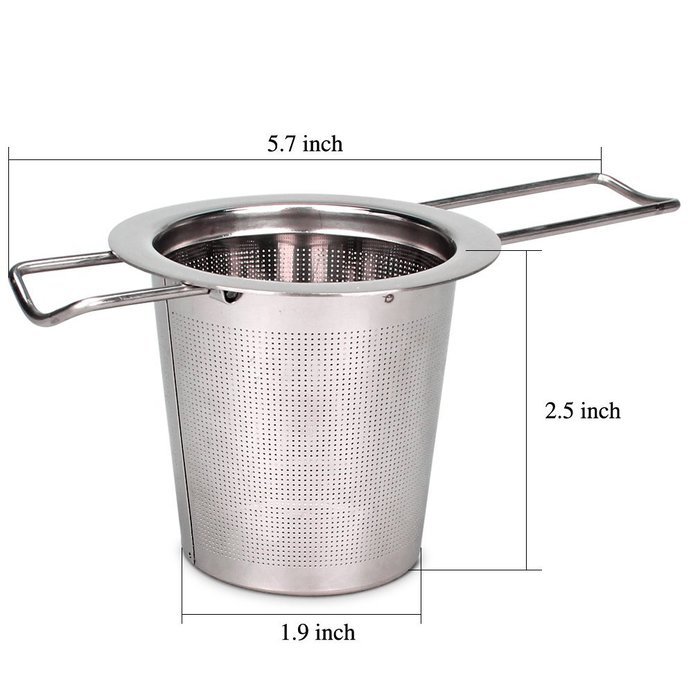 Aprince Stainless Steel Long Handle In-Mug Mesh Tea Infuser For Loose Tea Leaf