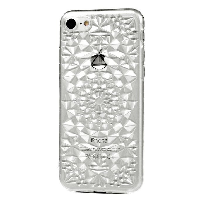 iPhone 7 Case (4.7 inch) - Shockproof Soft TPU Rubber Skin Gel Bumper Case Laser Carving Sunflower Transparent... N14