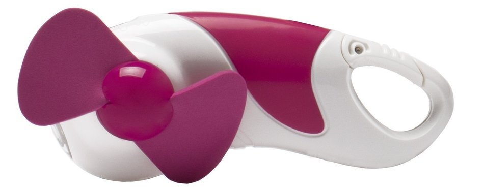 Carabiner Fan with light - Raspberry