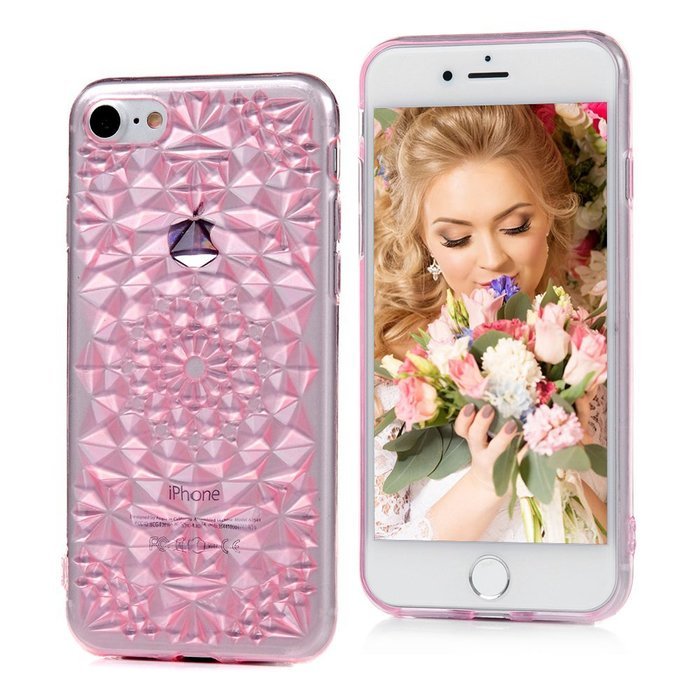 iPhone 7 Case (4.7 inch) - Shockproof Soft TPU Rubber Skin Gel Bumper Case Laser Carving Sunflower Transparent... N20