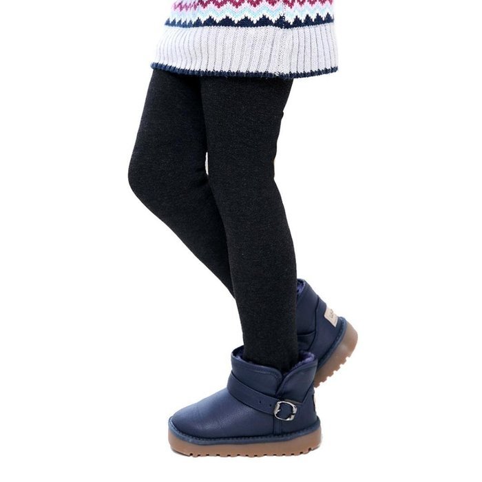PHOTNO Winter Girls Pants Children Thick Warm Elastic Waist Leggings (2-12Y)