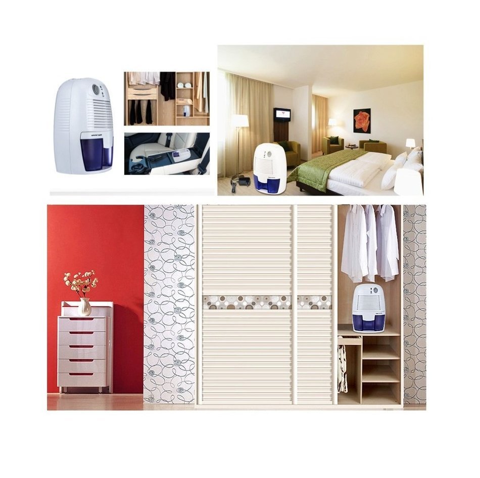 MSJ Portable Dehumidifier with 250ml/day Dehumidification 500ml Water Tank Air Dehumidifier Compact Moisture Absorber... N4