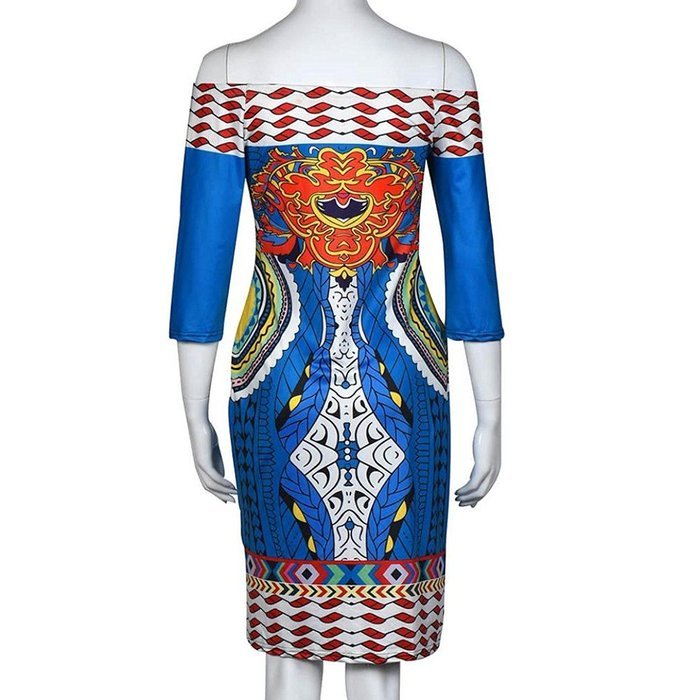 Printed Hip Dress,Morecome Women African Print Half Sleeve Dress
