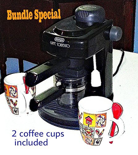 Espresso and Cappuccino Maker and Two (2) Cups w/ Spoons Bundle