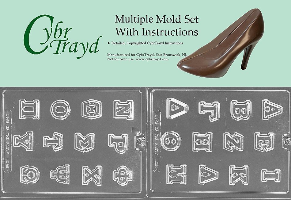 Cybrtrayd BUN-L054L055 2-Piece Greek Letters Chocolate Molds