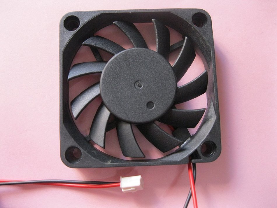 2 pcs Brushless DC Cooling Fan 12V 6010S 11 Blades 2 wire 60x60x10mm Sleeve-bearing Skywalking