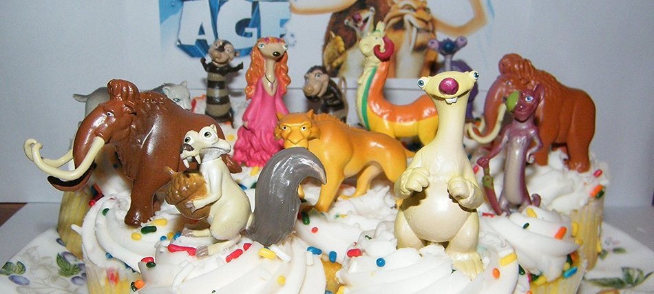 Ice Age Movies Deluxe Cake Toppers Cupcake Decorations Set of 13 Figures with Manny, Scat, Diego, Sid, Granny,... N2
