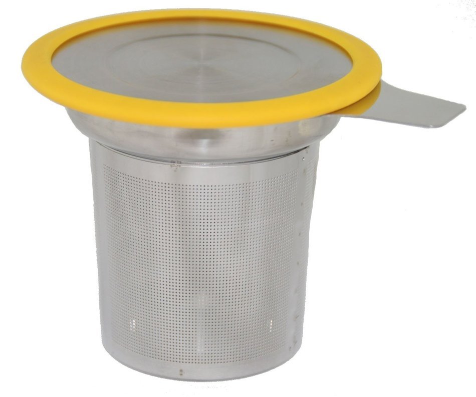 Bellford Home Loose Leaf Stainless Steel, Steep-In-Cup Tea Infuser with Tea Spoon (Black)