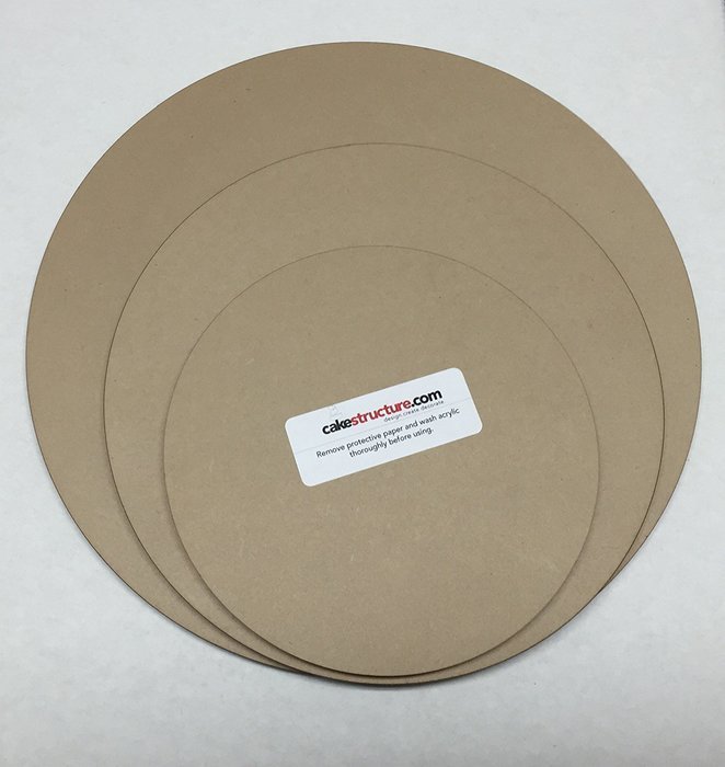 Set of 3 Round Acrylic Guide Boards for Ganache Buttercream