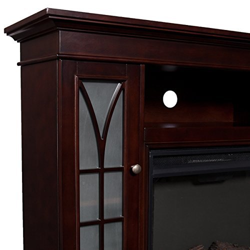 Upton Home Longford Espresso Media Electric Fireplace N5
