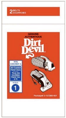 Dirt Devil Style 1 Vacuum Belt (2-Pack), 3157260001 N2