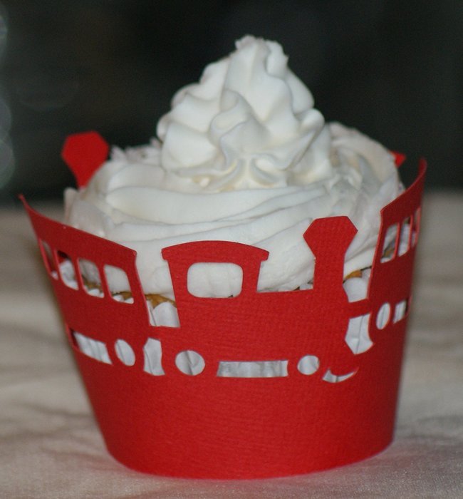 All About Details Red Trains Cupcake Wrappers, Set of 12