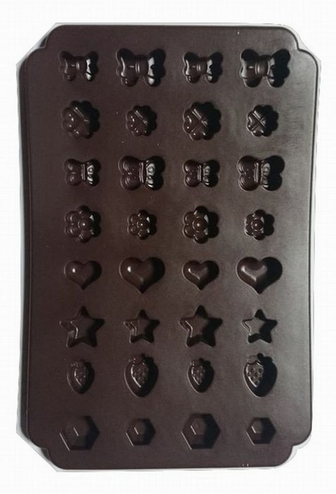 Daiso Japan Silicone Mini Chocolate Jello Mold (Brown) N6