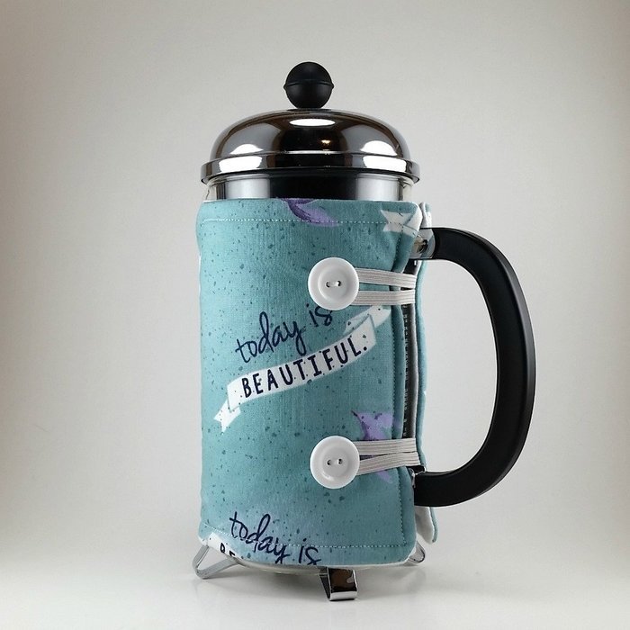 Inspired Message, French Press Cozy Cover, 8 cup