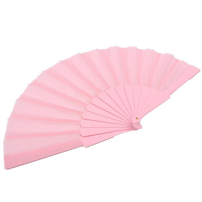 BIUBIU Handheld Fabric Hand Folding Fan, Yellow