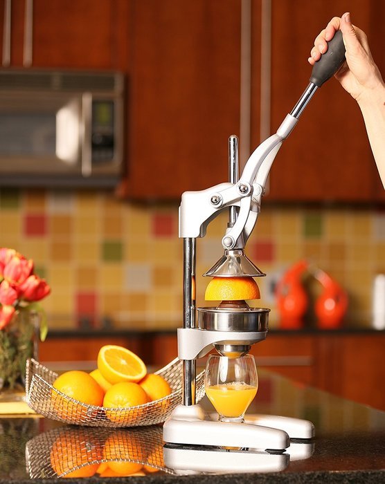 Cilio Commercial Grade Citrus Press, Silver N3