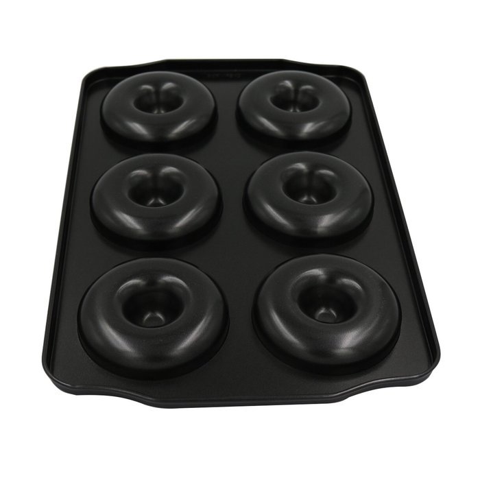 Large Donut Pan Nonstick 6-Cavity Easy to Clear 12.5" 8.5" Size,perfect gift - DarNio Chefmade N3