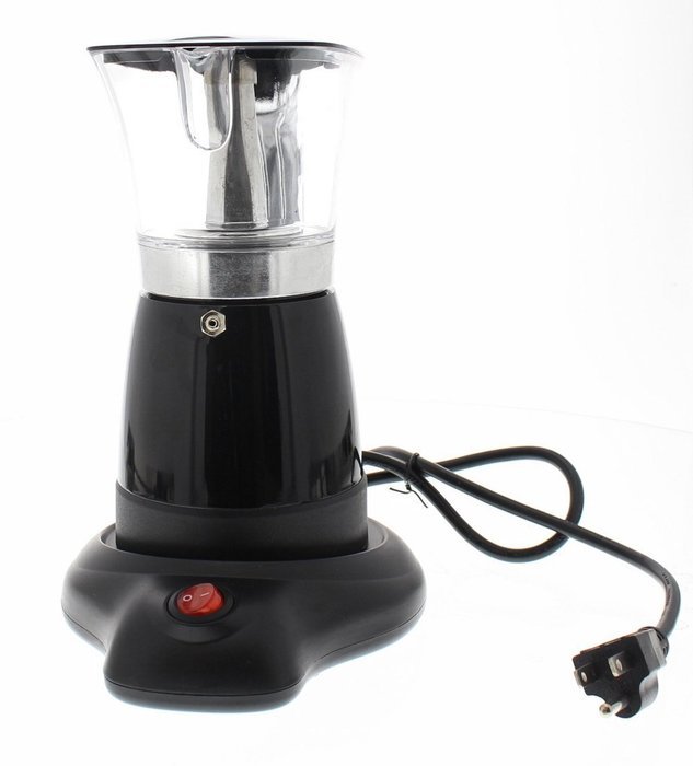 Brentwood Electric 6 Cup Moka Espresso Maker in Silver - 6.5" x 9" x 6"