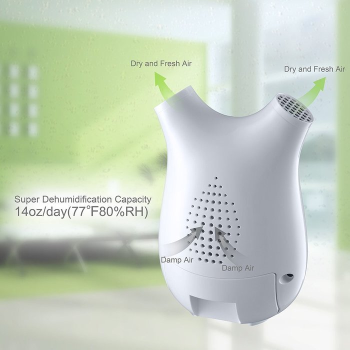 Homasy Portable Ultra-mini Semiconductor Dehumidifier Multi-mode Air Dryer Touch-screen Whisper-quiet Air Purification N7