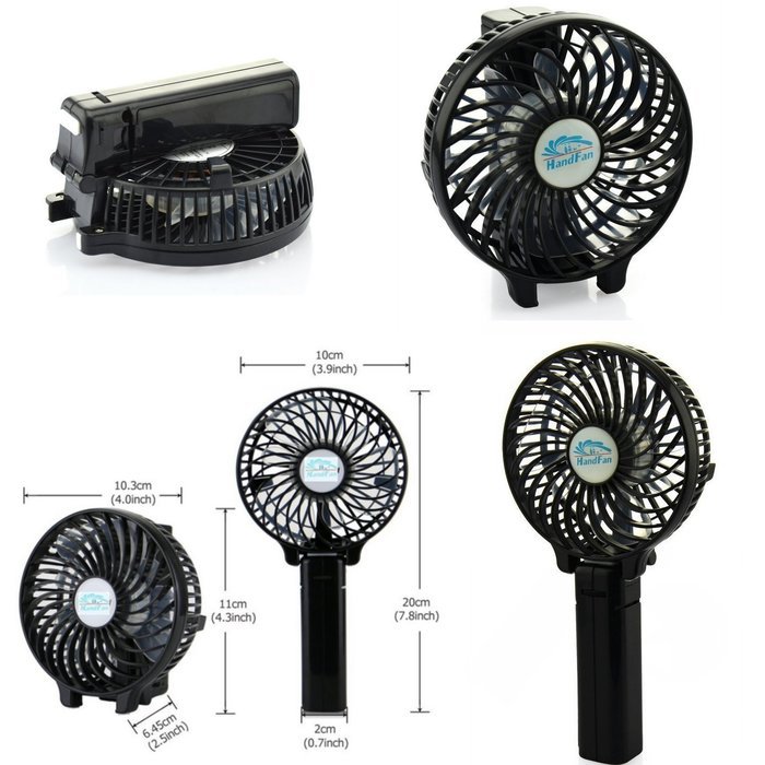 iwish The newest style Protable Rechargeable Folding Mini USB Fan Battery Operated Electric Personal Handheld... N7