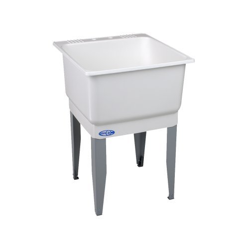 Mustee 14 Utilatub Laundry Tub Floor Mount, 25-Inch x 23-Inch, White by Mustee