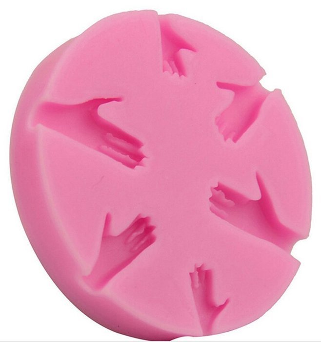 BleuMoo DIY Silicone Palm Shape Cake Decorating Mold Sugarcraft Fondant Mould Tools N3