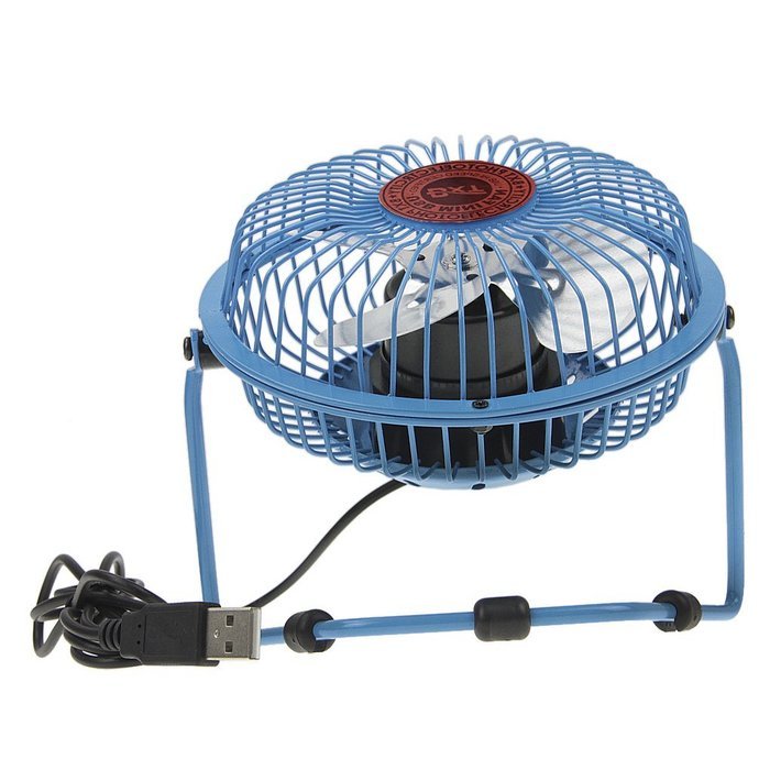 Bao Xin 360 Degrees Rotating USB Powered Tabletop Fan Mini Metal Electric Fan for Summer, Work, Office, Pc, Notebook... N43