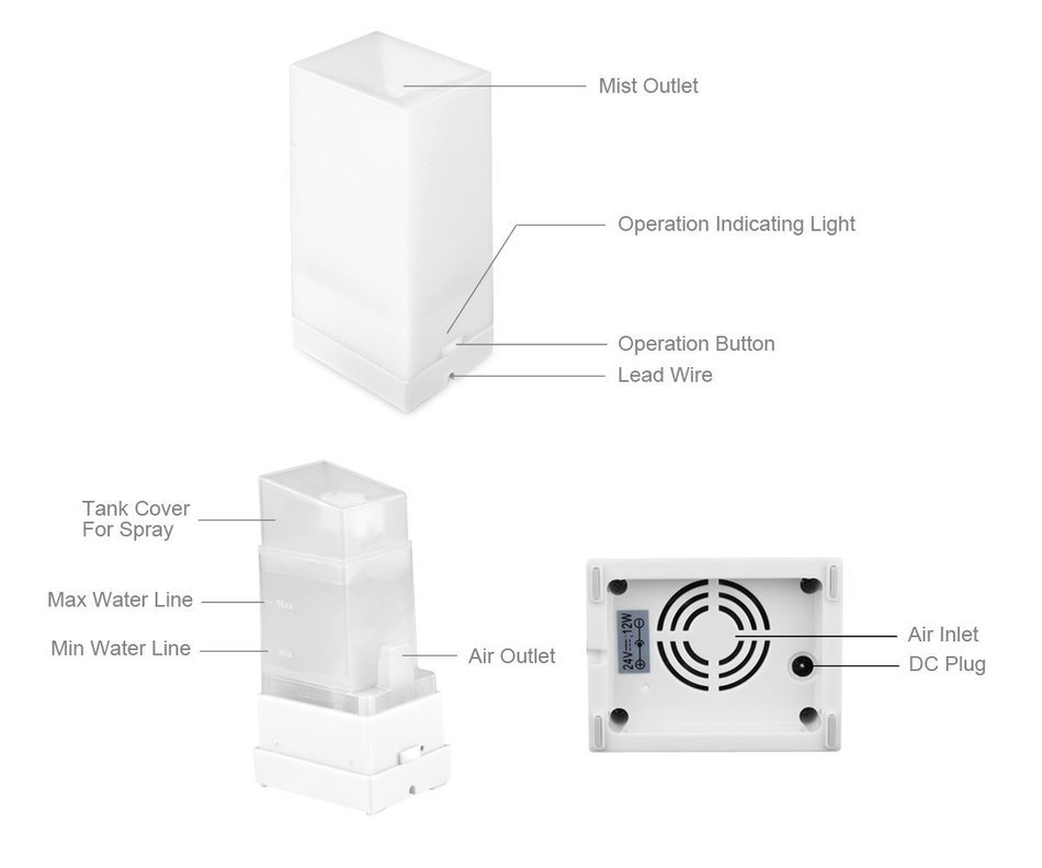 Essential Oil Diffuser, Aidodo Multi-function Mist Aromatherapy Diffuser with Color Changing LED Light for Home... N5