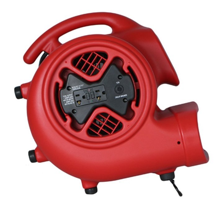 XPOWER X-600A 1/3 HP 2400 CFM 3 Speed Air Mover with GFCI Outlets for ...