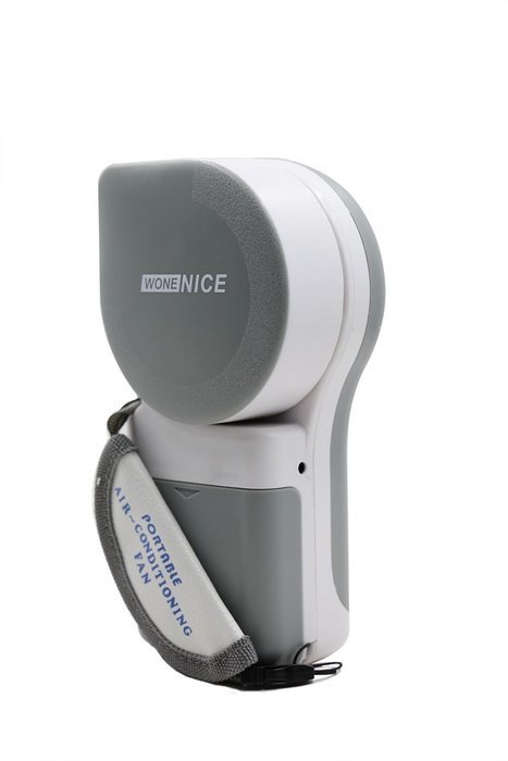 WoneNice Portable Small Fan & Mini-air Conditioner, Runs On Batteries Or USB-Blue N16