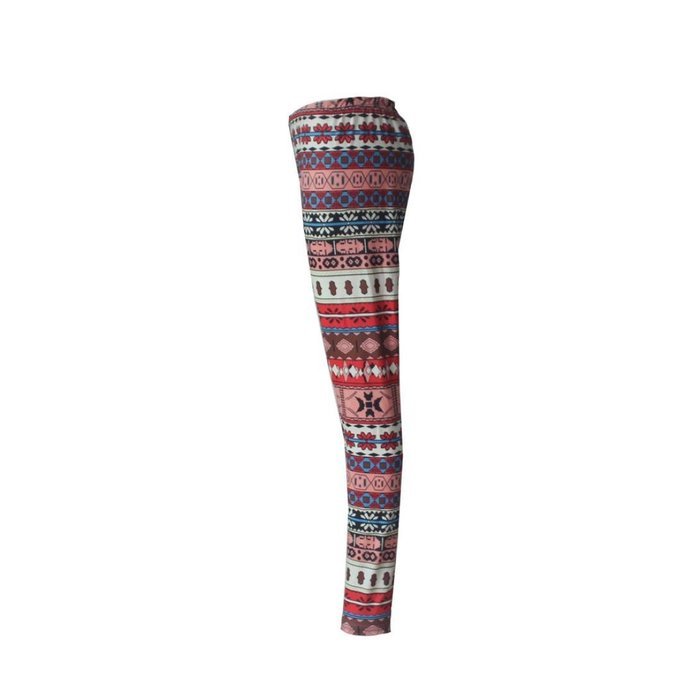 PHOTNO Women Lady Casual Skinny Print Stretchy Pants Slim Leggings
