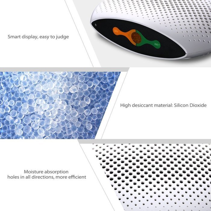 Rubility Mini Household Portable Moisture Absorber Dehumidifier for Smaller Room, Cupboard, Basement, Attic, Stored... N9