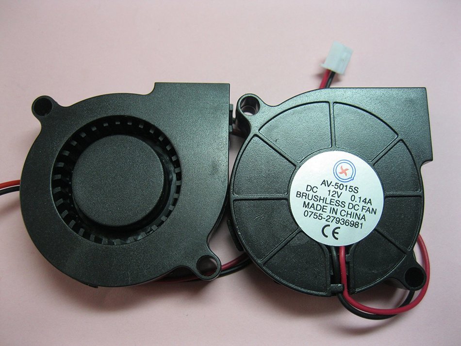 2 pcs Brushless DC Blower Fan 5015S 12V 2 Wires 50x50x15mm Sleeve-bearing Skywalking N2