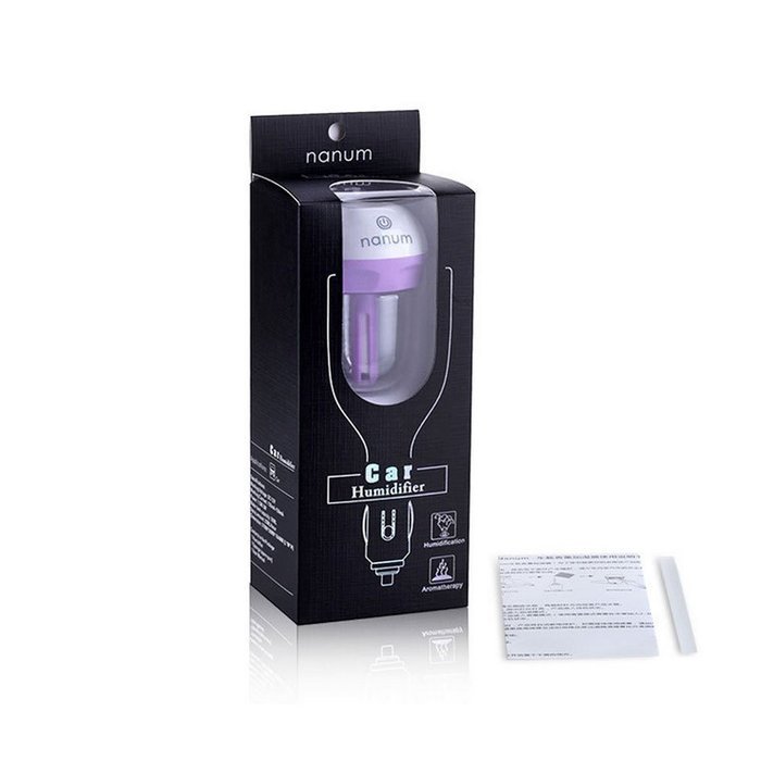 Nanum Car Air Humidifier Charger Port Mini Travel Portable Mist Aroma Diffuser Purifier Freshener Aromatherapy... N7