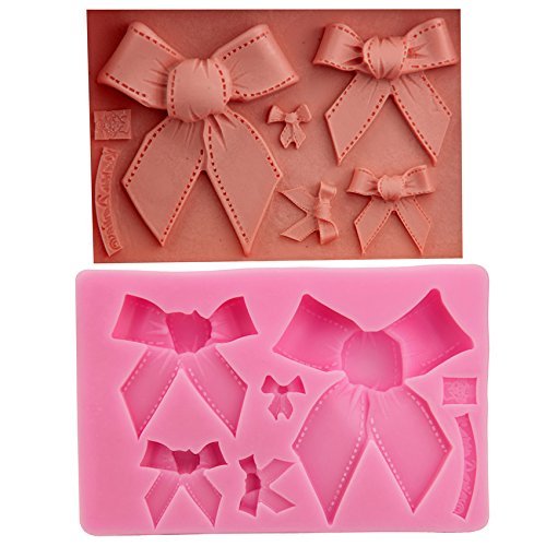 Let'S Diy Big Bowknot Shape Candy Jello 3D Silicone Mold Cake Decorator Tools Soap Mold