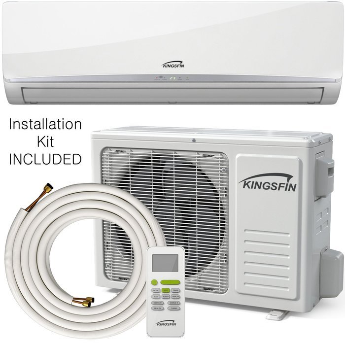 Kingsfin mini split ductless ac air conditioner and heat pump 12000 btu